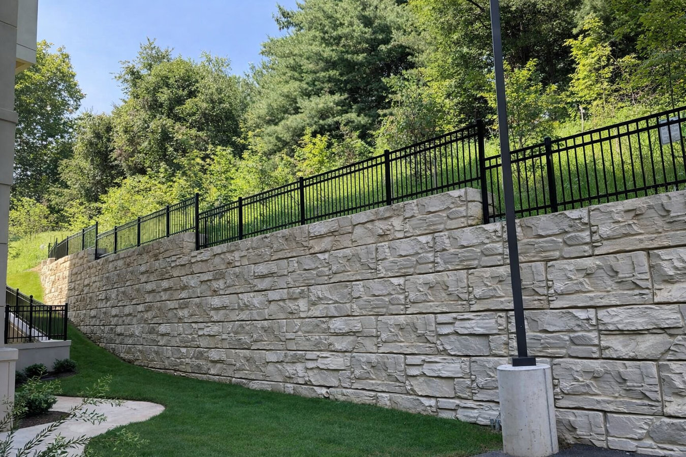 Retaining wall construction